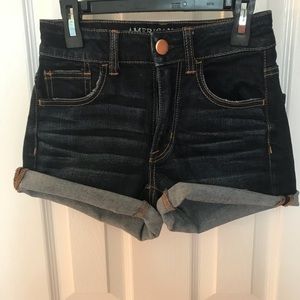 American Eagle dark wash shorts